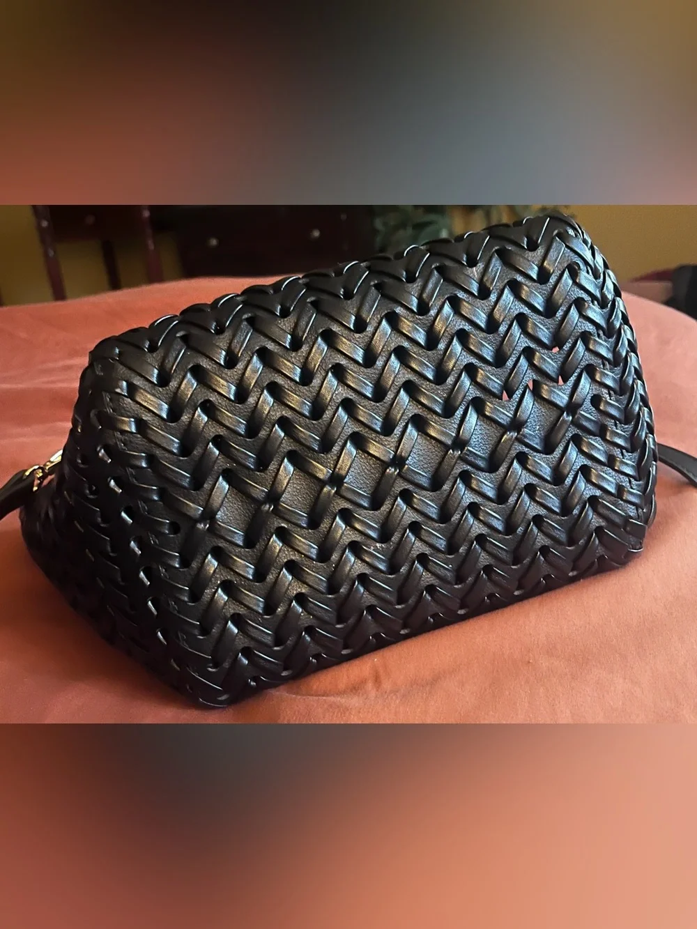 Black Woven Satchel